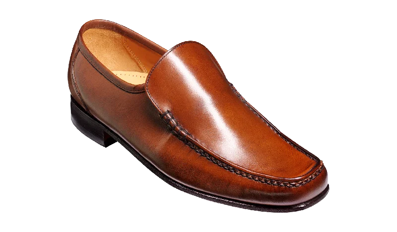 Men's leather loafers with a penny slotJavron - Brown Burnished Calf