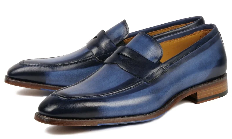 Men's loafers with a leather lining for comfortHampton Penny Loafer Blue