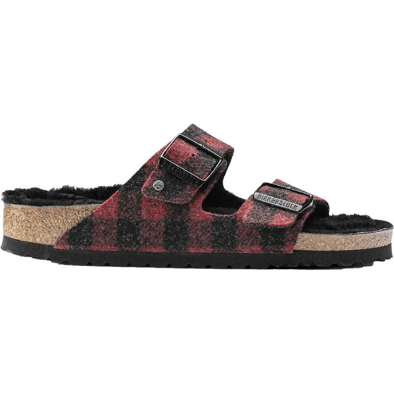 Flip - flop style men's sandals for beach wearFlip - flop style men's sandals for beach wearWomen's Birkenstock Arizona Shearling Plaid Red/Black Wool