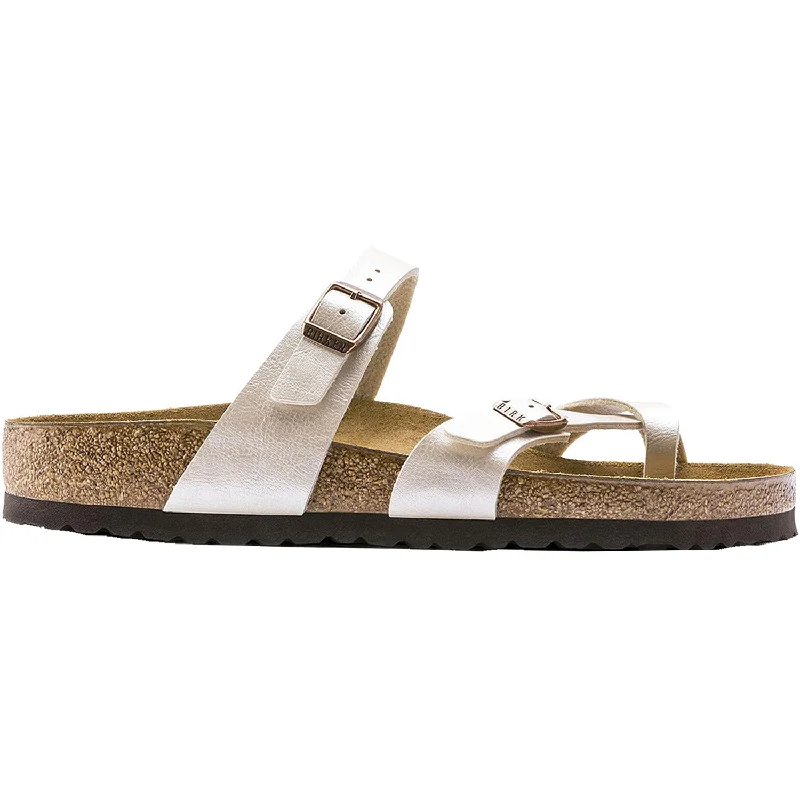 Men's sandals with a cushioned footbedMen's sandals with a cushioned footbedWomen's Birkenstock Mayari Graceful Pearl White Birko-Flor