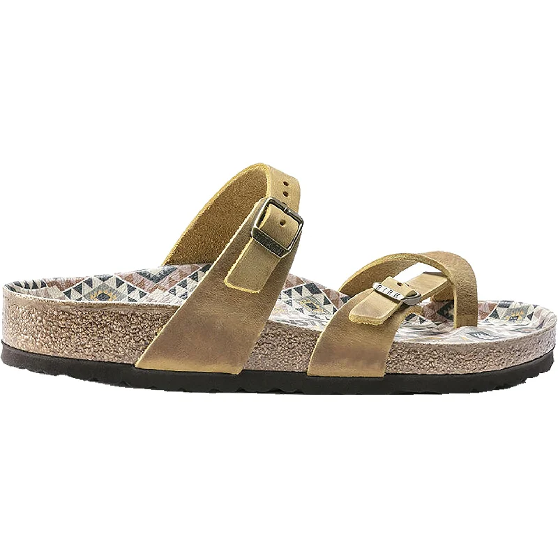 Men's sandals with a leather lining for comfortMen's sandals with a leather lining for comfortWomen's Birkenstock Mayari Ethno Ochre Oiled Leather