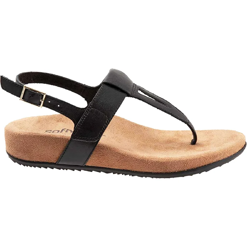 Men's sandals in a neutral color like black or brownMen's sandals in a neutral color like black or brownWomen's SoftWalk Brea Black Leather