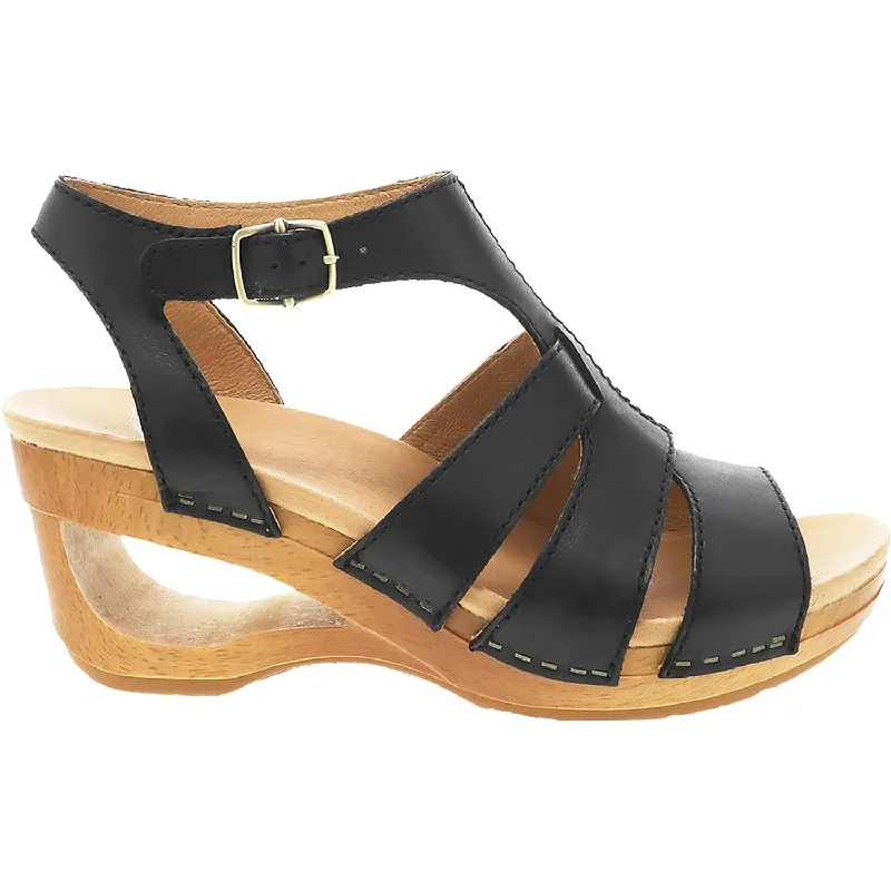 Men's sandals with a padded heelMen's sandals with a padded heelWomen's Dansko Trudy Black Waxy Calf Leather