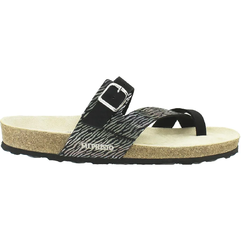 Men's sandals with a cushioned footbedMen's sandals with a cushioned footbedWomen's Mephisto Nalia Black/Zebra Nubuck