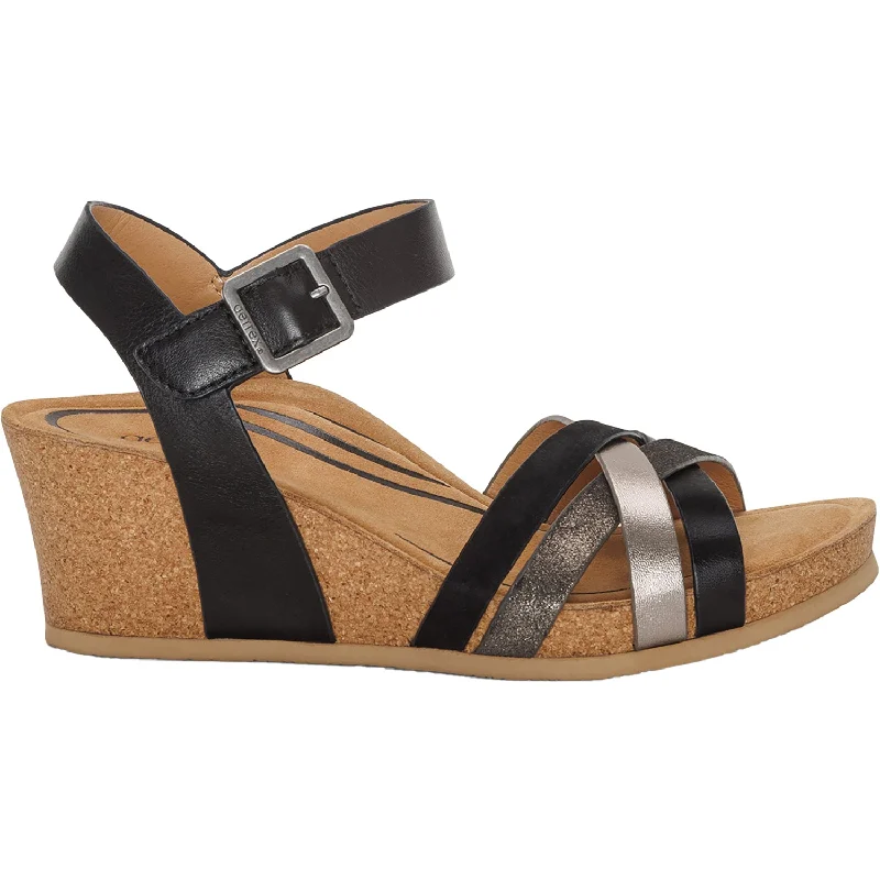 Men's sandals in a neutral color like black or brownMen's sandals in a neutral color like black or brownWomen's Aetrex Noelle Black Multi Leather