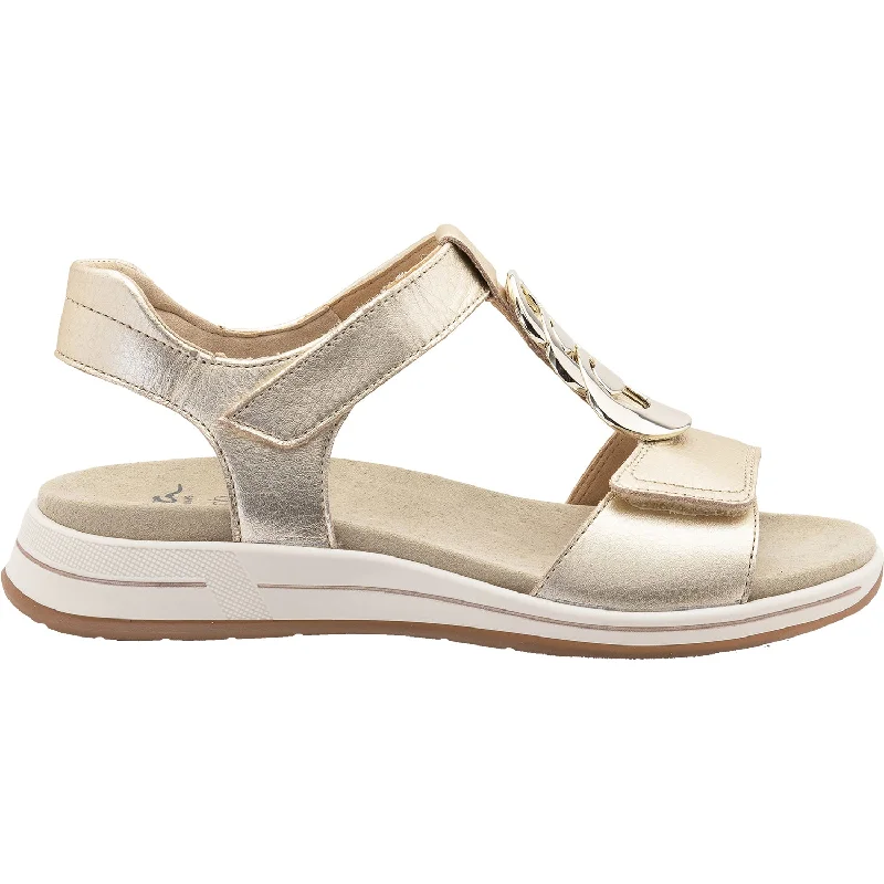 Men's sandals with a durable outer soleMen's sandals with a durable outer soleWomen's Ara Oregon Platinum Metallic Leather