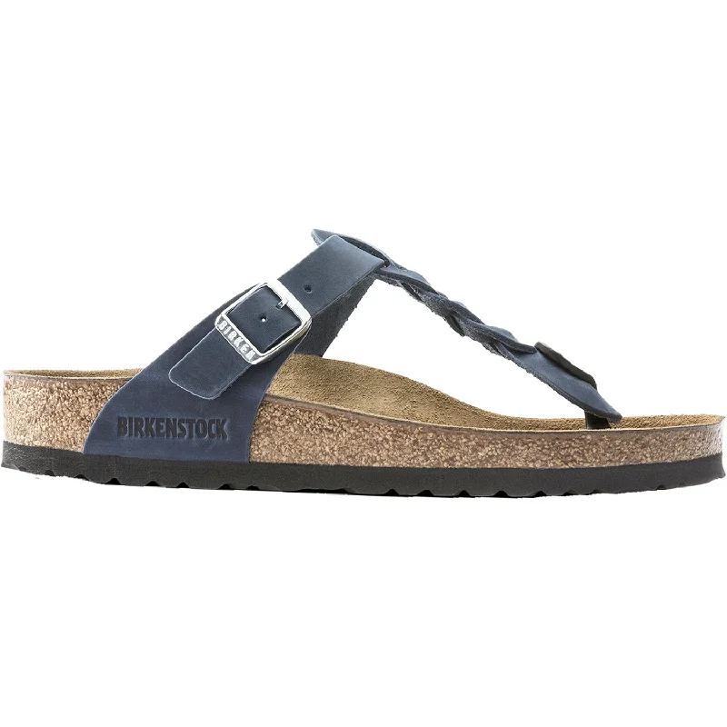 Men's sandals with a buckle closureMen's sandals with a buckle closureWomen's Birkenstock Gizeh Braid Navy Oiled Leather