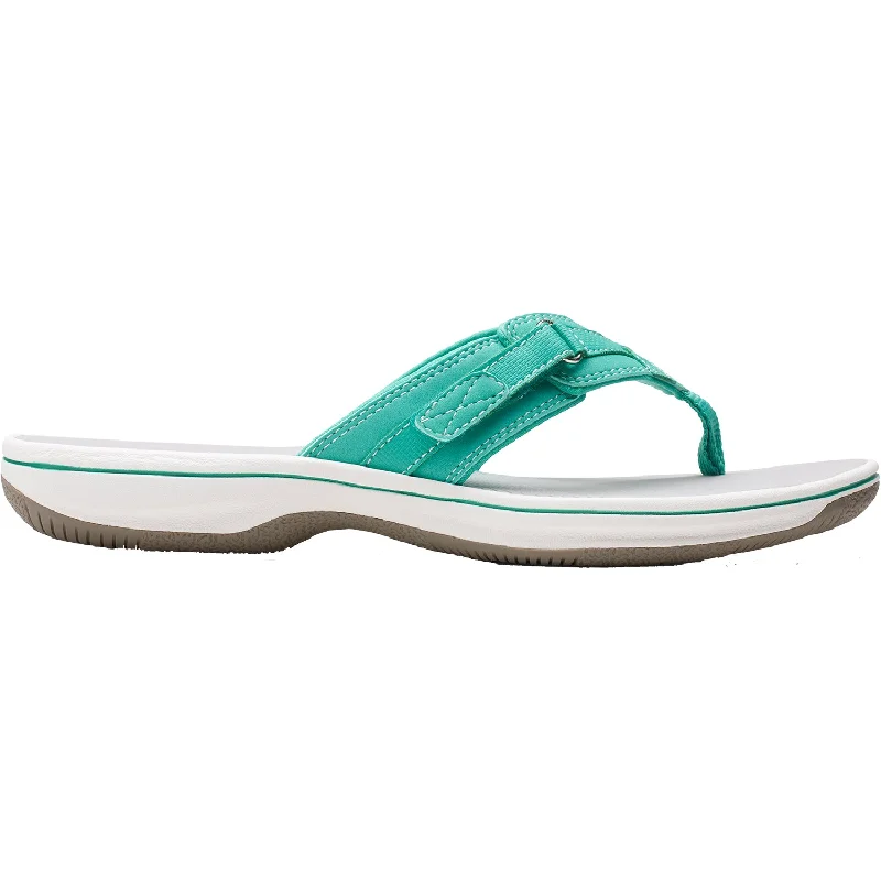 Men's sandals with a cushioned footbedMen's sandals with a cushioned footbedWomen's Clarks Cloudsteppers Breeze Sea Green Synthetic