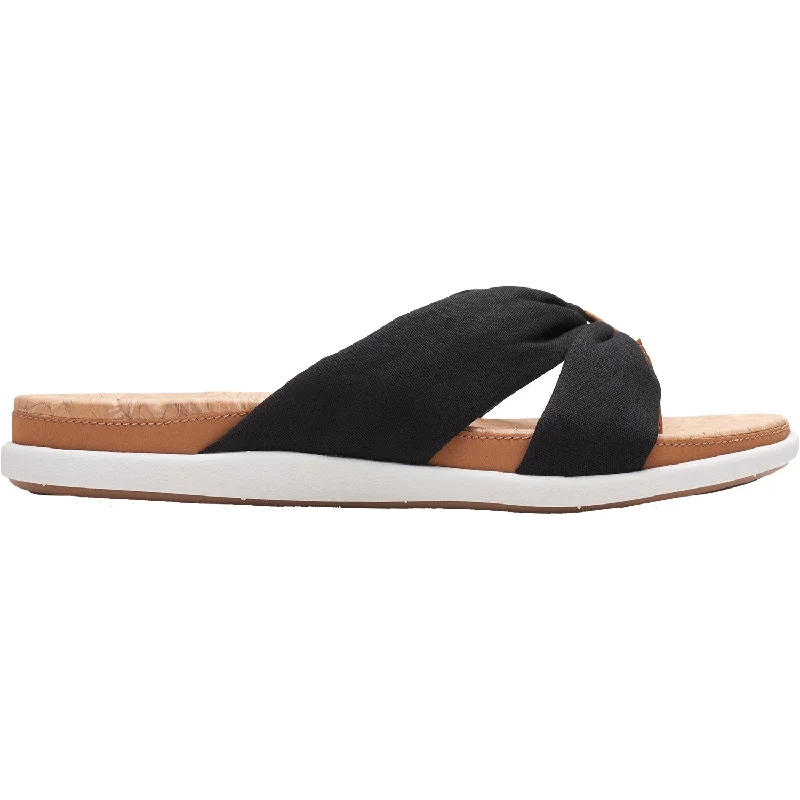 Men's sandals with a contrast stitching detailMen's sandals with a contrast stitching detailWomen's Clarks Eliza Shore Black Canvas