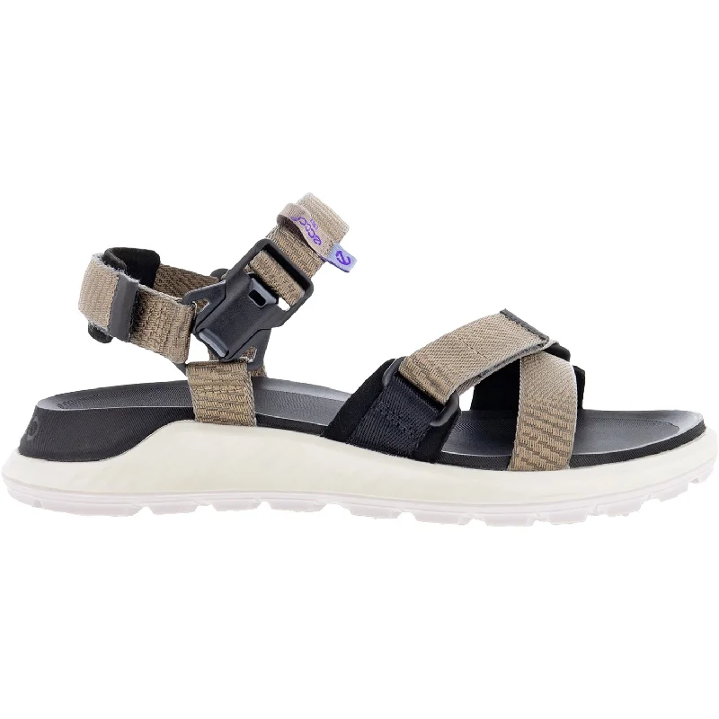 Men's sandals with a decorative buckle or charmMen's sandals with a decorative buckle or charmWomen's Ecco Exowrap 3S Moon Rock/Taupe Fabric