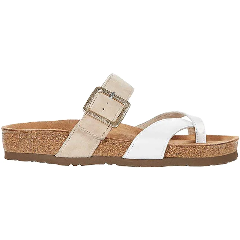 Men's sandals with a stretchy strap for a better fitMen's sandals with a stretchy strap for a better fitWomen's Naot Fresno White Pearl/Sand Stone Leather/Suede