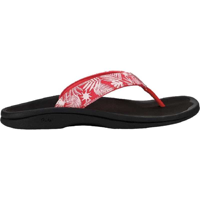 Men's sandals with a removable insole for cleaningMen's sandals with a removable insole for cleaningWomen's OluKai Ohana Lehua Flower/Onyx Synthetic