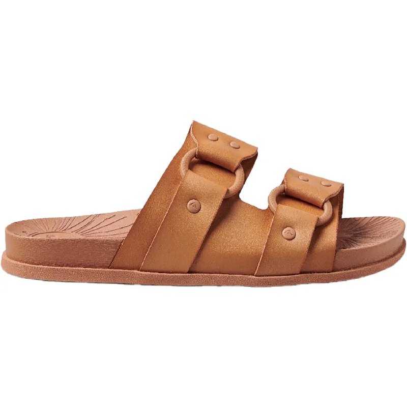 Men's sandals with a perforated leather upper for ventilationMen's sandals with a perforated leather upper for ventilationWomen's Reef Cushion Vera Cruz Natural Synthetic