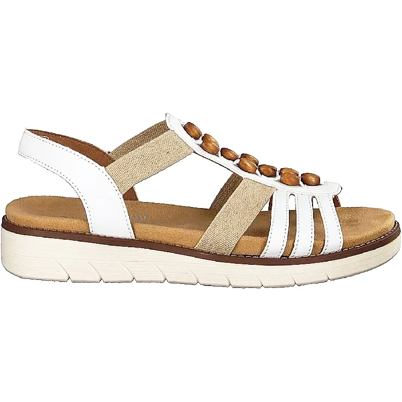 Men's sandals with a leather lining for comfortMen's sandals with a leather lining for comfortWomen's Remonte D2065-80 Jocelyn 65 Weiss/Taupe Synthetic