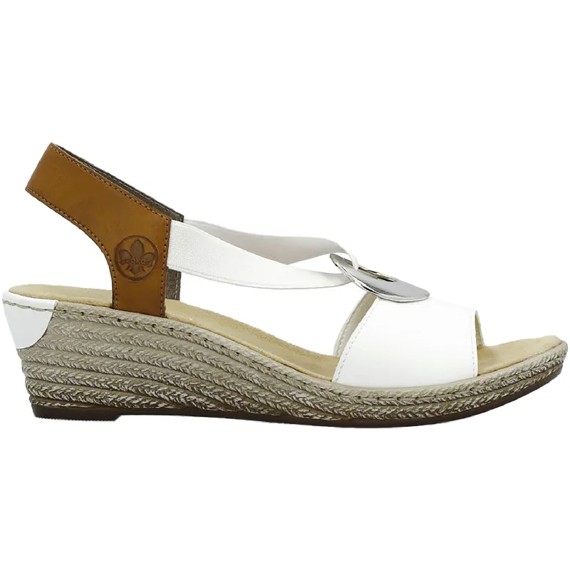 Men's sandals with a pointed toe for a stylish lookMen's sandals with a pointed toe for a stylish lookWomen's Rieker 624H6-81 Fanni Weiss/Cayenne Alabama/Eagle Synthetic