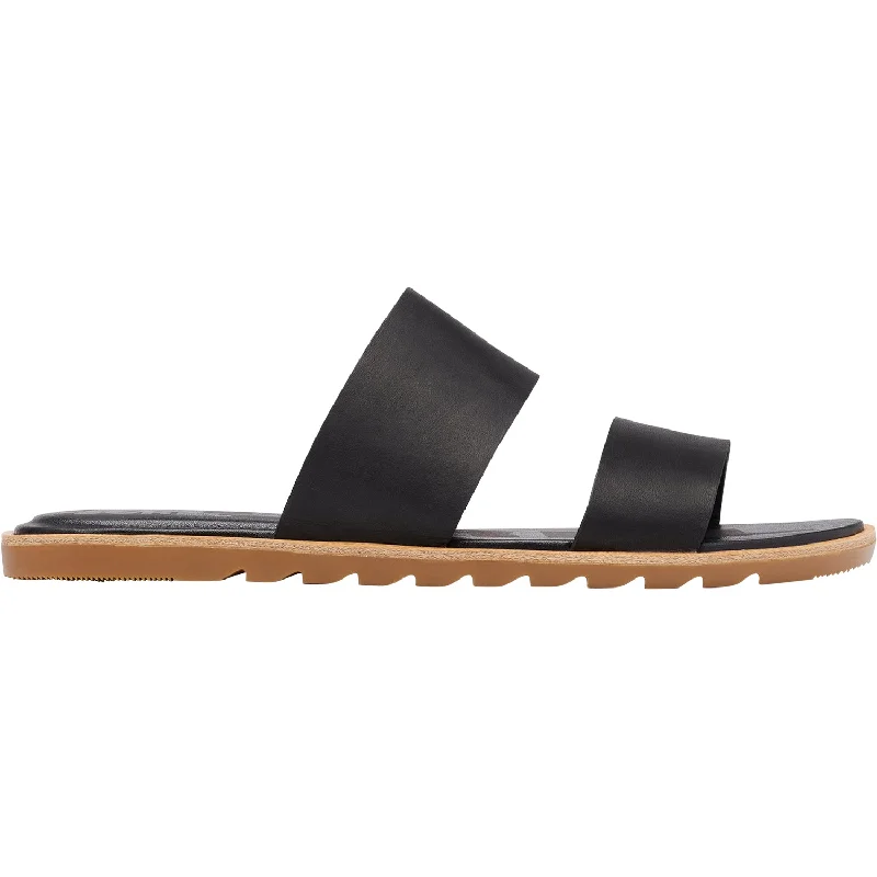 Men's sandals with a decorative buckle or charmMen's sandals with a decorative buckle or charmWomen's Sorel Ella II Slide Black Leather