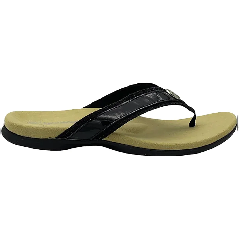 Men's sandals with a padded heelMen's sandals with a padded heelWomen's Spenco Sutton Flip Black Leather