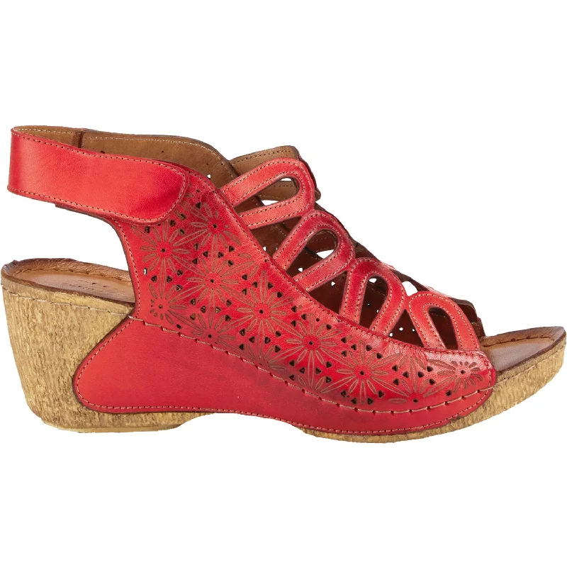 Men's sandals with a padded heelMen's sandals with a padded heelWomen's Spring Step Inocencia Red Leather