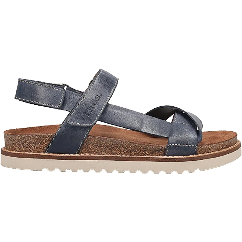 Men's sandals with a rubber sole for tractionMen's sandals with a rubber sole for tractionWomen's Taos Sideways Dark Blue Leather