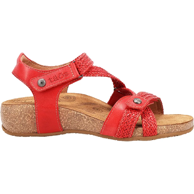 Men's sandals with a decorative buckle or charmMen's sandals with a decorative buckle or charmWomen's Taos Trulie True Red Leather