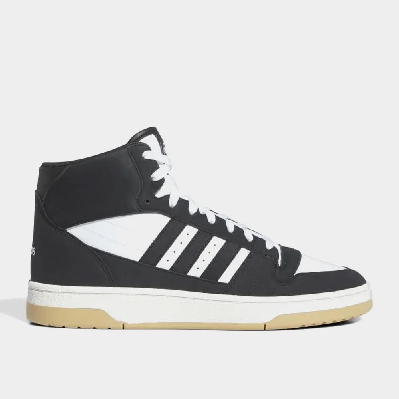 Men's high - top leather sneakers with a zip - up sideAdidas Mens Break Start Mid Sneaker Black/white _ 182642 _ Black