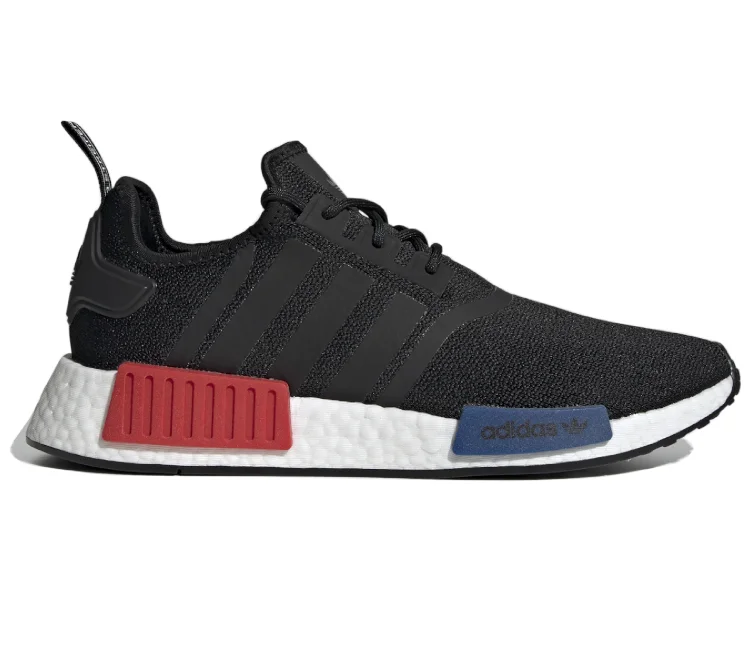 Men's running sneakers with shock - absorbing solesAdidas NMD R1 Men's (Black/Blue/Red)