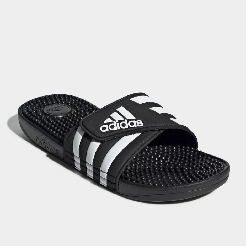 Men's wide - width sneakers for a comfortable fitAdidas Unisex Adissage Slides Black/White _ 166745 _ Black