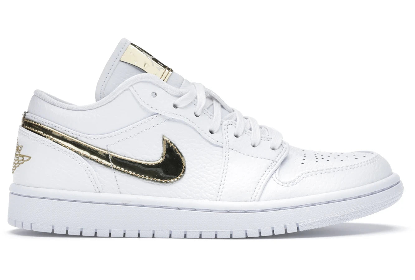 Men's sneaker collabs with famous designersAir Jordan 1 Low White Metallic Gold