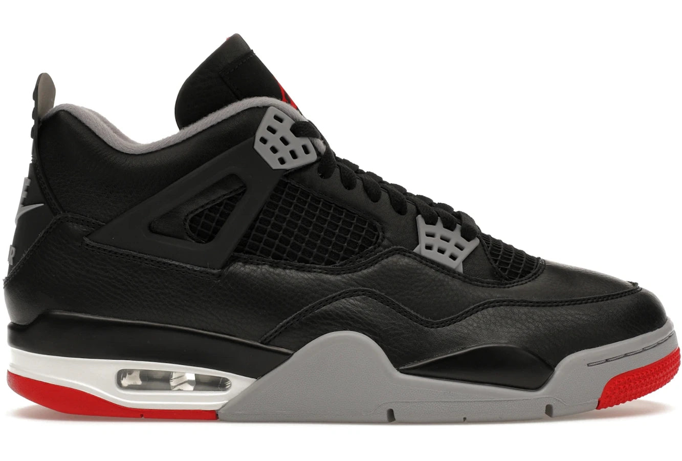 Men's casual sneakers with a woven upper for a unique textureAir Jordan 4 Retro Bred Reimagined