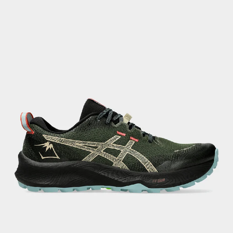 Men's classic white leather sneakers with black lacesAsics Mens GeL-Trabuco 12 Trail Running Green/multi _ 182771 _ Green