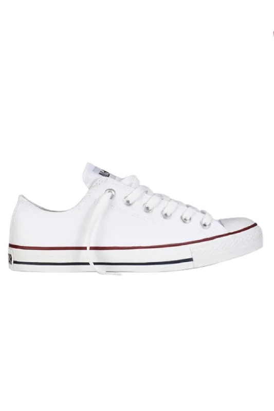 Men's black canvas sneakers with a red soleChuck Taylor All Star Low Top White