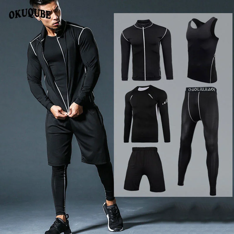 Men's minimalist sneakers with a simple designMen Sportswear Compression Sport Suits Quick Dry Running Sets Clothes Sports Joggers Training Gym Fitness Tracksuits Running Set