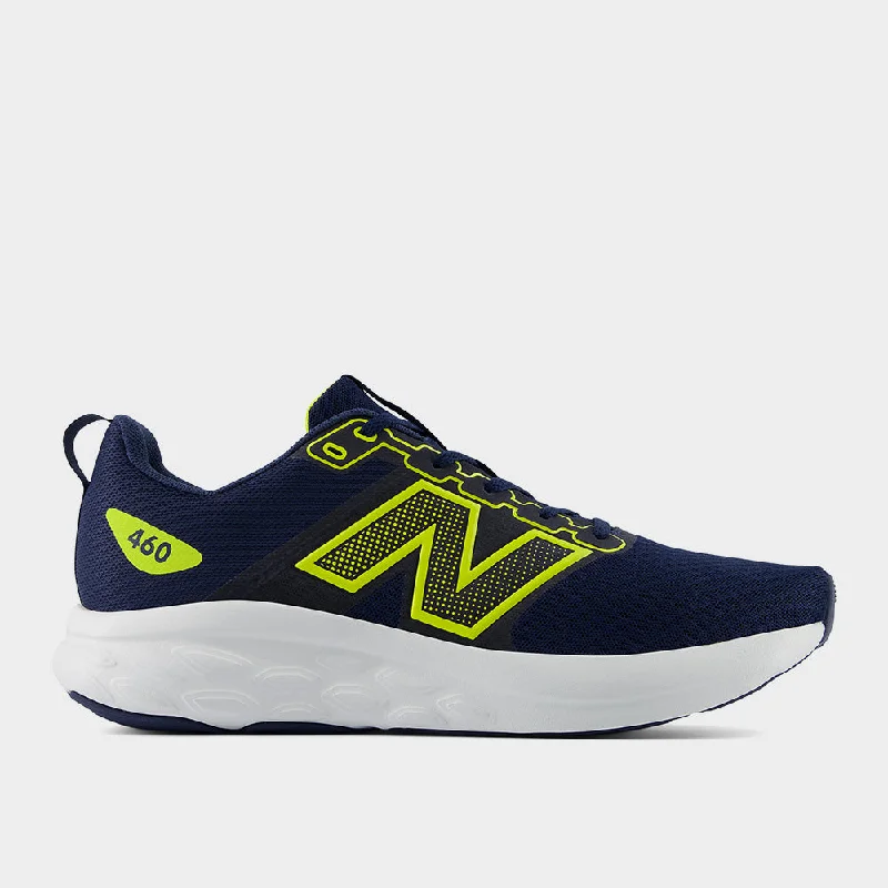 Men's slip - on sneakers with elastic side panelsNew Balance Mens 460v4 Performance Running Navy/yellow _ 182799 _ Navy