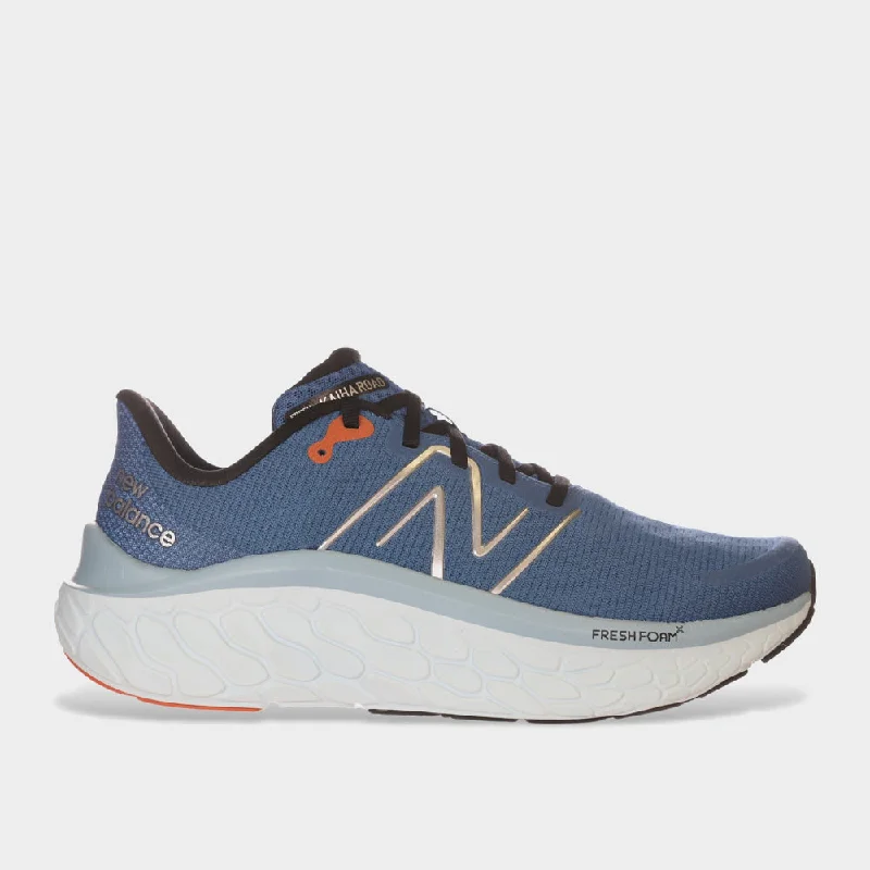 Men's casual leather sneakers with a distressed finishNew Balance Mens Kaiha V1 Performance Running Blue/white _ 182794 _ Blue