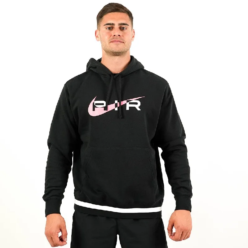 Men's tennis sneakers with a non - slip outsoleNike Air Brushed Fleece Hoodie (Black/Pink Foam)