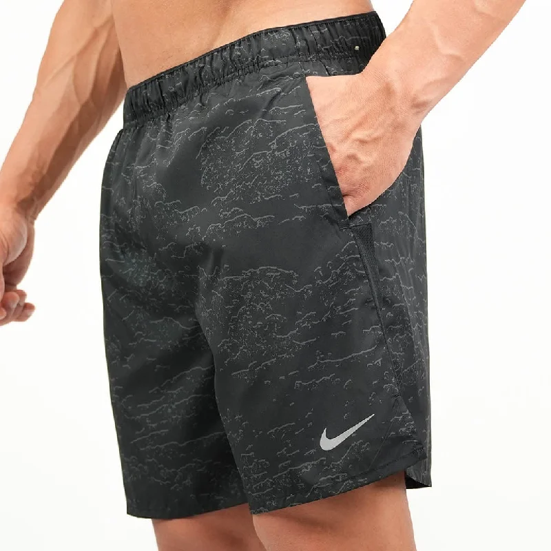 Men's fashion - forward sneakers with a unique tongue designNike Dri - Fit 7 inch shorts (Black/Wavy design)