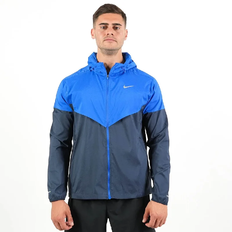 Men's sneakers with a removable insole for easy cleaningNike Dri-Fit Windbreaker Repel Running Jacket (Navy Blue/Deep Blue)