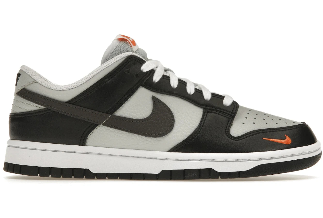 Men's low - profile tennis sneakers for a sleek lookNike Dunk Low Black Total Orange Mini Swoosh