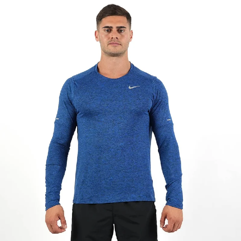 Men's breathable sneakers for hot summer daysNike Element Dri-Fit Crewneck Long Sleeve Miller Shirt (Navy Blue)