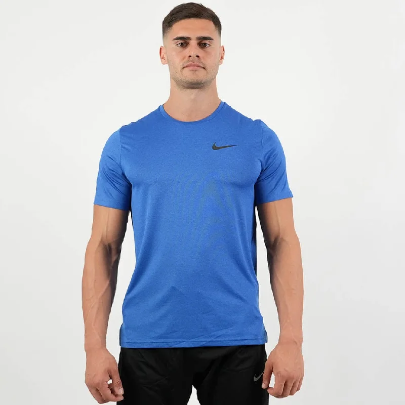 Men's slip - on sneakers with elastic side panelsNike Pro Dri-Fit Short Sleeve Shirt (Deep Blue)