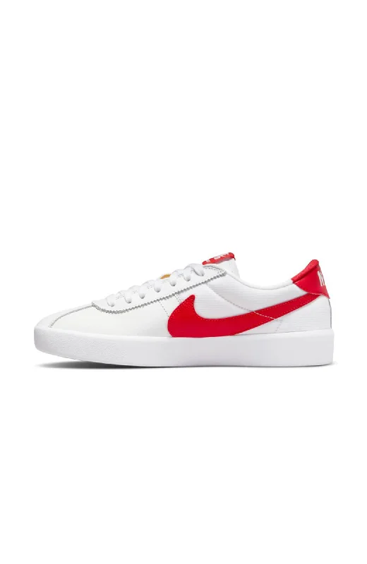 Men's lifestyle sneakers with a premium material constructionNike SB Bruin React Skate Shoe White Red