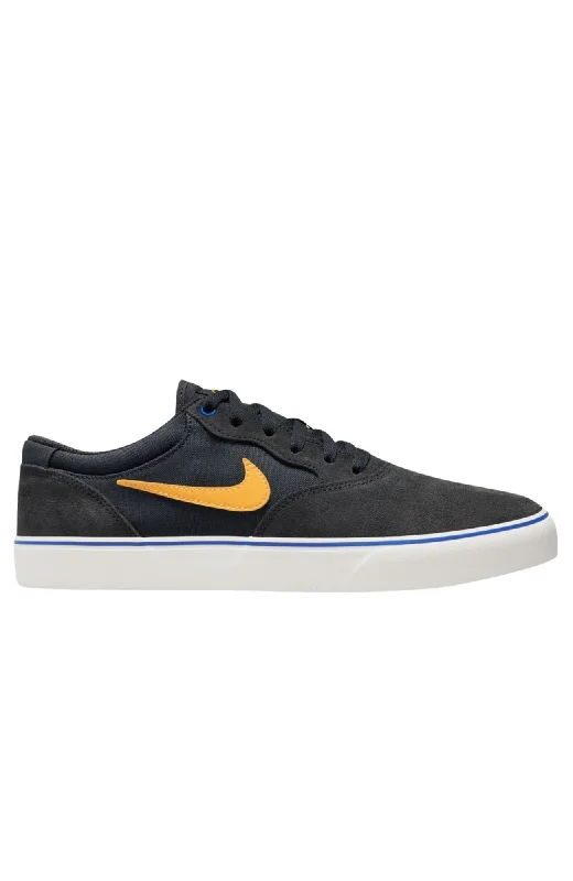 Men's breathable mesh running sneakers with reflective detailsNike SB Chron 2 Black Anthracite University Gold