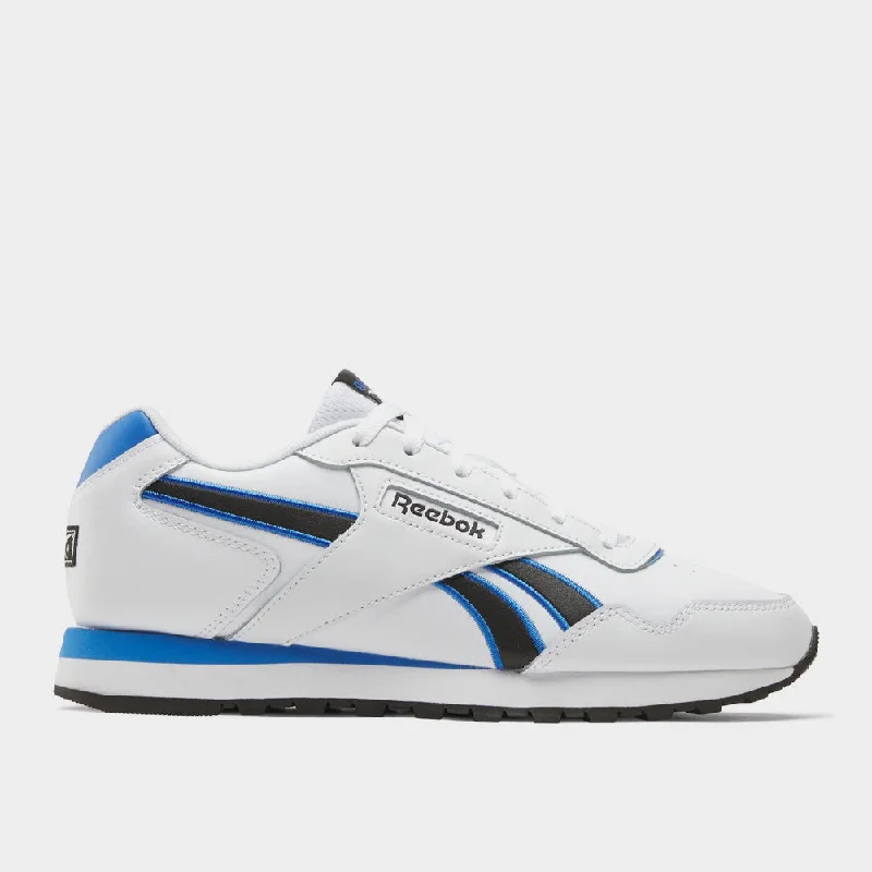 Men's high - end luxury sneakers with hand - stitched detailsReebok Mens Glide Sneaker White/blue _ 183021 _ White