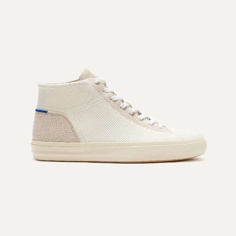 Men's retro - inspired basketball sneakers with a high - top designThe Men's High Top Sneaker - Sand Dune