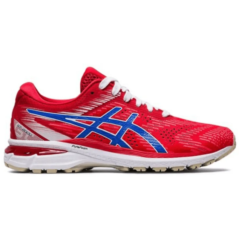 Men's high - top leather sneakers with a zip - up sideWomen’s Asics GT-2000 8 ‘Classic Red/Electric Blue’