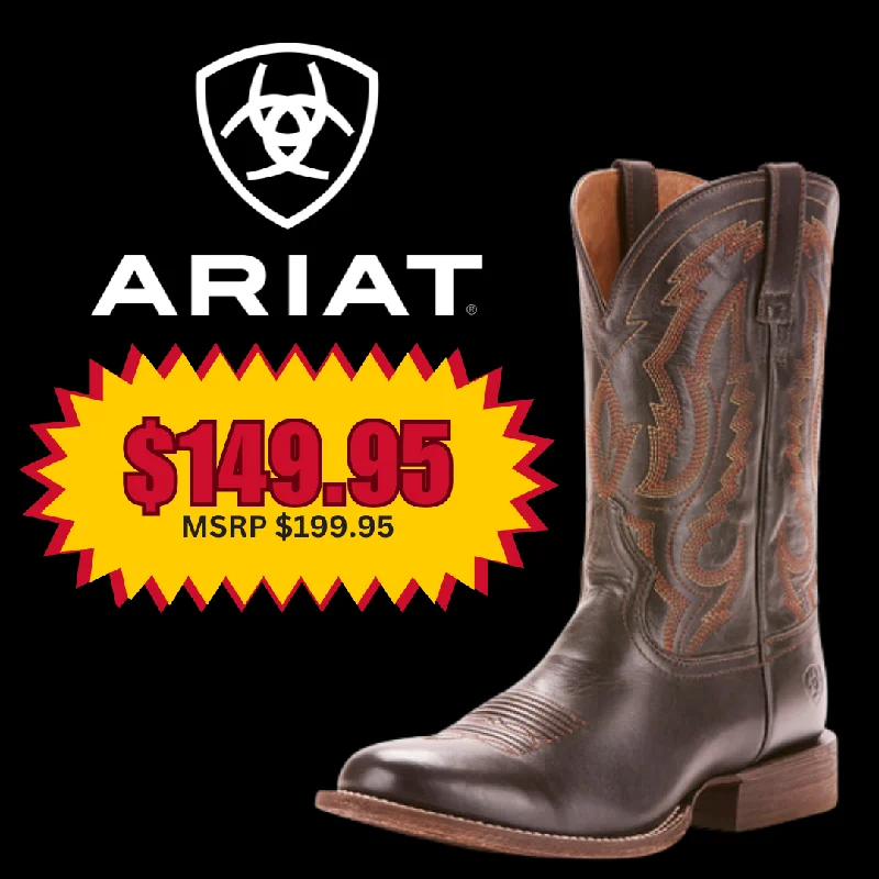 Men's western boots with a distressed leather finish for a rugged lookMen's Ariat Circuit Competitor Boot