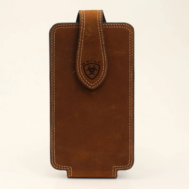 Men's western boots with a leather sole and a heel guardAriat Brown Leather Phone Case