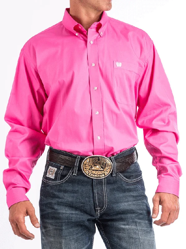 Men's western boots with a leather lining and a padded insoleCinch MTW1103320 Mens Long Sleeve Button Down Western Shirt Solid Pink