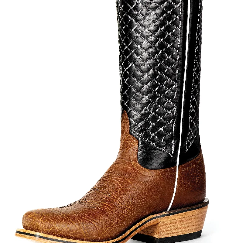 Men's western boots with a suede shaft and a leather soleHorse Power Black Shrunken Shoulder Western Boot