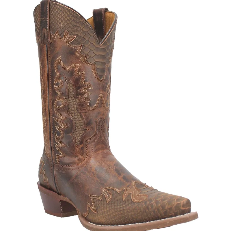 Men's western boots with a tooled leather design on the shaftLaredo Men's Lexington Western Boot